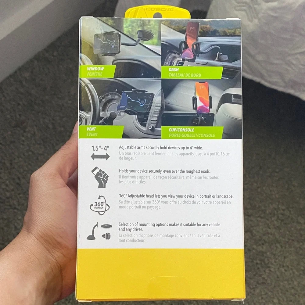 Black 4-in-1 Phone Mounting System